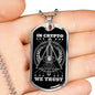 In Cryto We Trust Necklace Stainless Steel or 18k Gold Dog Tag 24"-Express Your Love Gifts