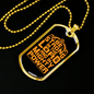 In Mighty Power Necklace Stainless Steel or 18k Gold Dog Tag 24" Chain-Express Your Love Gifts
