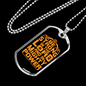 In Mighty Power Necklace Stainless Steel or 18k Gold Dog Tag 24" Chain-Express Your Love Gifts