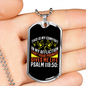 In My Afflication Christian Necklace Stainless Steel or 18k Gold Dog Tag 24" Chain-Express Your Love Gifts