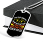 In My Afflication Christian Necklace Stainless Steel or 18k Gold Dog Tag 24" Chain-Express Your Love Gifts