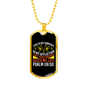 In My Afflication Christian Necklace Stainless Steel or 18k Gold Dog Tag 24" Chain-Express Your Love Gifts