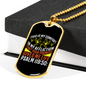 In My Afflication Christian Necklace Stainless Steel or 18k Gold Dog Tag 24" Chain-Express Your Love Gifts