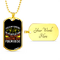 In My Afflication Christian Necklace Stainless Steel or 18k Gold Dog Tag 24" Chain-Express Your Love Gifts