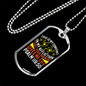 In My Afflication Christian Necklace Stainless Steel or 18k Gold Dog Tag 24" Chain-Express Your Love Gifts