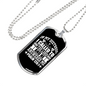 In My Distress I Called Christian Necklace Stainless Steel or 18k Gold Dog Tag 24" Chain-Express Your Love Gifts