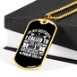 In My Distress I Called Christian Necklace Stainless Steel or 18k Gold Dog Tag 24" Chain-Express Your Love Gifts
