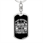 In My Distress I Called Psalm 120:1 Keychain Stainless Steel or 18k Gold Dog Tag Keyring-Express Your Love Gifts