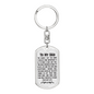 In My Life Dad Keychain Stainless Steel or 18k Gold Dog Tag Keyring-Express Your Love Gifts