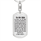In My Life Dad Keychain Stainless Steel or 18k Gold Dog Tag Keyring-Express Your Love Gifts