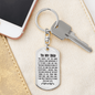 In My Life Dad Keychain Stainless Steel or 18k Gold Dog Tag Keyring-Express Your Love Gifts