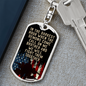 In The Darkest Hour Keychain Stainless Steel or 18k Gold Dog Tag Keyring-Express Your Love Gifts