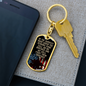 In The Darkest Hour Keychain Stainless Steel or 18k Gold Dog Tag Keyring-Express Your Love Gifts