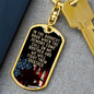 In The Darkest Hour Keychain Stainless Steel or 18k Gold Dog Tag Keyring-Express Your Love Gifts