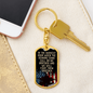 In The Darkest Hour Keychain Stainless Steel or 18k Gold Dog Tag Keyring-Express Your Love Gifts