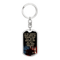In The Darkest Hour Keychain Stainless Steel or 18k Gold Dog Tag Keyring-Express Your Love Gifts