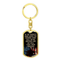 In The Darkest Hour Keychain Stainless Steel or 18k Gold Dog Tag Keyring-Express Your Love Gifts
