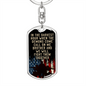 In The Darkest Hour Keychain Stainless Steel or 18k Gold Dog Tag Keyring-Express Your Love Gifts