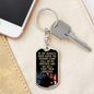 In The Darkest Hour Keychain Stainless Steel or 18k Gold Dog Tag Keyring-Express Your Love Gifts