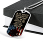 In The Darkest Hour Necklace Stainless Steel or 18k Gold Dog Tag 24" Chain-Express Your Love Gifts