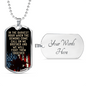 In The Darkest Hour Necklace Stainless Steel or 18k Gold Dog Tag 24" Chain-Express Your Love Gifts