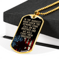 In The Darkest Hour Necklace Stainless Steel or 18k Gold Dog Tag 24" Chain-Express Your Love Gifts