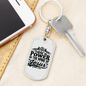 In The Name Of Jesus John 3:16 Keychain Stainless Steel or 18k Gold Dog Tag Keyring-Express Your Love Gifts