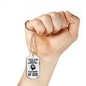 In The Purpose Of God Christian Necklace Stainless Steel or 18k Gold Dog Tag 24" Chain-Express Your Love Gifts
