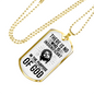 In The Purpose Of God Christian Necklace Stainless Steel or 18k Gold Dog Tag 24" Chain-Express Your Love Gifts