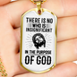 In The Purpose Of God Christian Necklace Stainless Steel or 18k Gold Dog Tag 24" Chain-Express Your Love Gifts