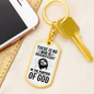In The Purpose Of God Keychain Stainless Steel or 18k Gold Dog Tag Keyring-Express Your Love Gifts