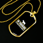 In Training Necklace Stainless Steel or 18k Gold Dog Tag 24" Chain-Express Your Love Gifts