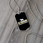 In Training Necklace Stainless Steel or 18k Gold Dog Tag 24" Chain-Express Your Love Gifts