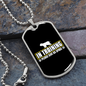 In Training Necklace Stainless Steel or 18k Gold Dog Tag 24" Chain-Express Your Love Gifts