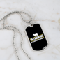 In Training Necklace Stainless Steel or 18k Gold Dog Tag 24" Chain-Express Your Love Gifts