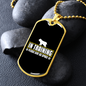In Training Necklace Stainless Steel or 18k Gold Dog Tag 24" Chain-Express Your Love Gifts