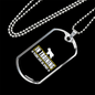 In Training Necklace Stainless Steel or 18k Gold Dog Tag 24" Chain-Express Your Love Gifts