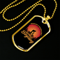 Incompatible Without Bicycling Cycling Necklace Stainless Steel or 18k Gold Dog Tag 24" Chain-Express Your Love Gifts