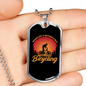 Incompatible Without Bicycling Cycling Necklace Stainless Steel or 18k Gold Dog Tag 24" Chain-Express Your Love Gifts