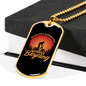 Incompatible Without Bicycling Cycling Necklace Stainless Steel or 18k Gold Dog Tag 24" Chain-Express Your Love Gifts