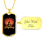 Incompatible Without Bicycling Cycling Necklace Stainless Steel or 18k Gold Dog Tag 24" Chain-Express Your Love Gifts