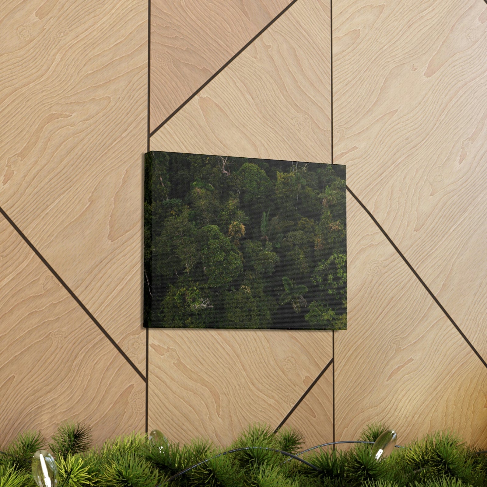 Incredible Aerial View of a Rainforest Scene Beautiful Wondrous and Astounding Beauty Nature Scene Different Big Trees Wall Art Ready to Hang Unframed-Express Your Love Gifts