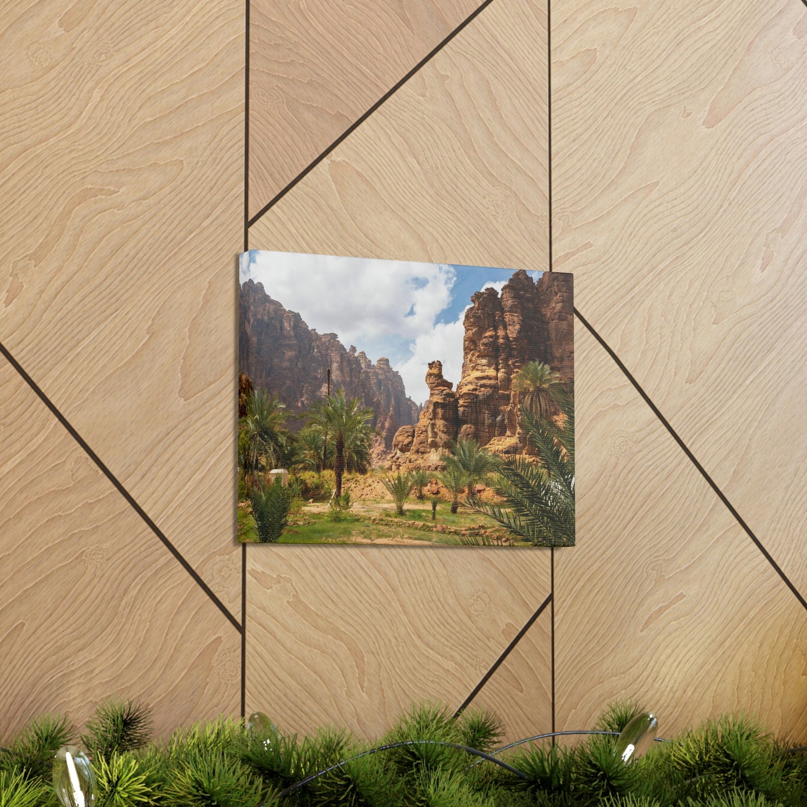 Incredible Valley View Scene Beautiful Breathtaking and Astonishing Beauty Nature Scene Big Rocks and Trees Wall Art Ready to Hang Unframed-Express Your Love Gifts
