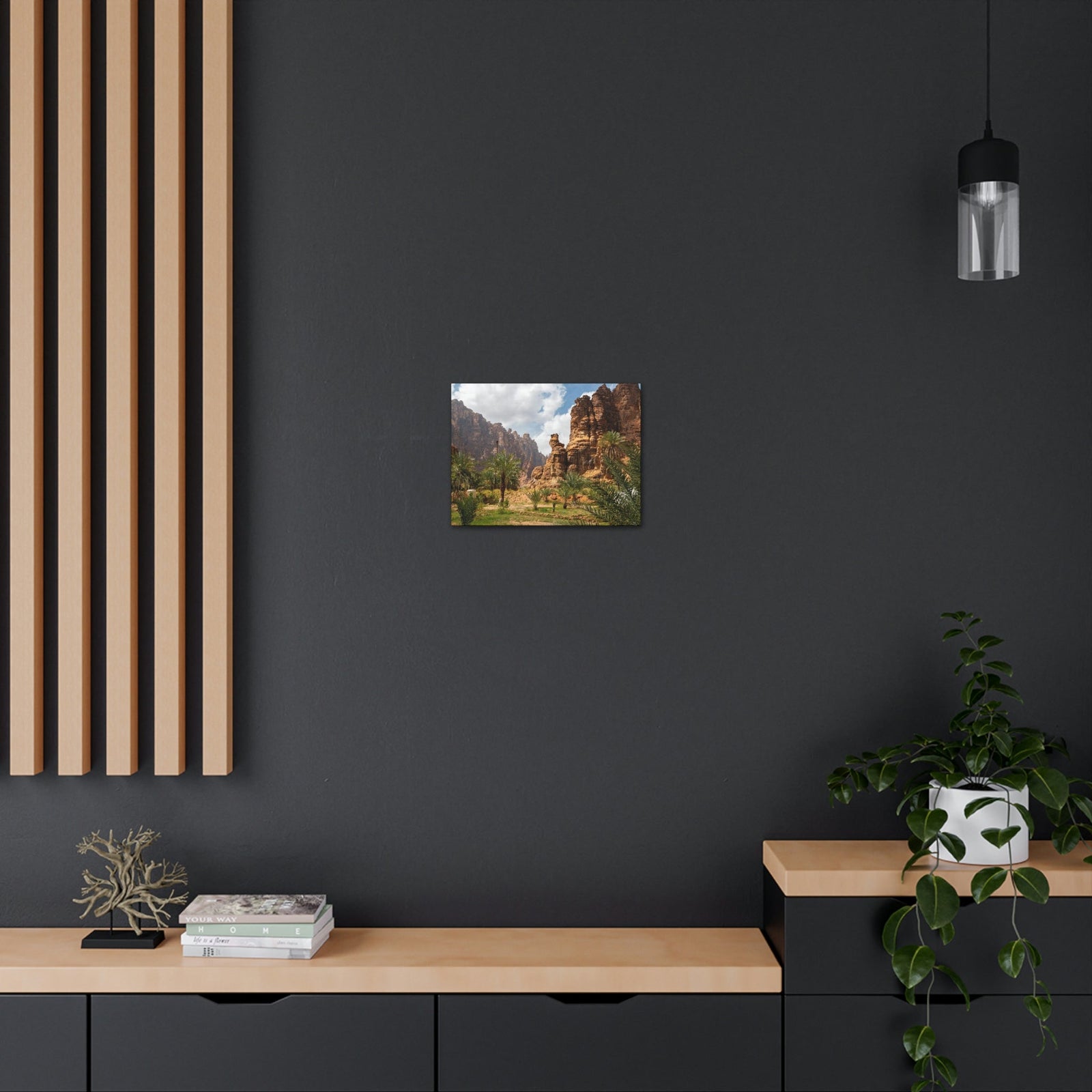 Incredible Valley View Scene Beautiful Breathtaking and Astonishing Beauty Nature Scene Big Rocks and Trees Wall Art Ready to Hang Unframed-Express Your Love Gifts
