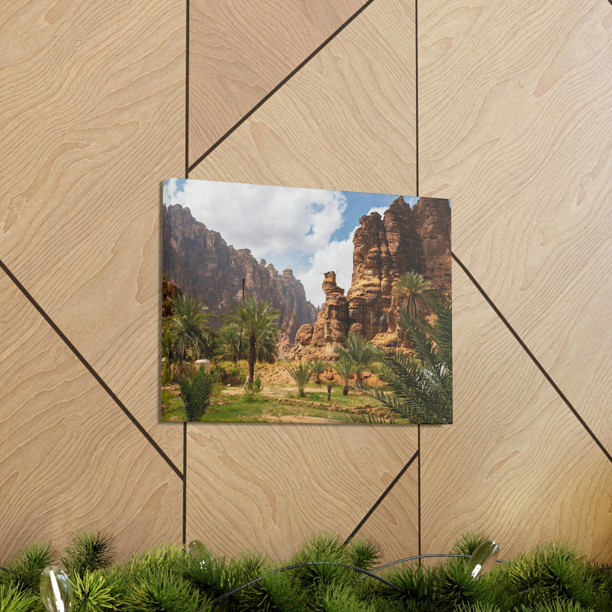 Incredible Valley View Scene Beautiful Breathtaking and Astonishing Beauty Nature Scene Big Rocks and Trees Wall Art Ready to Hang Unframed-Express Your Love Gifts