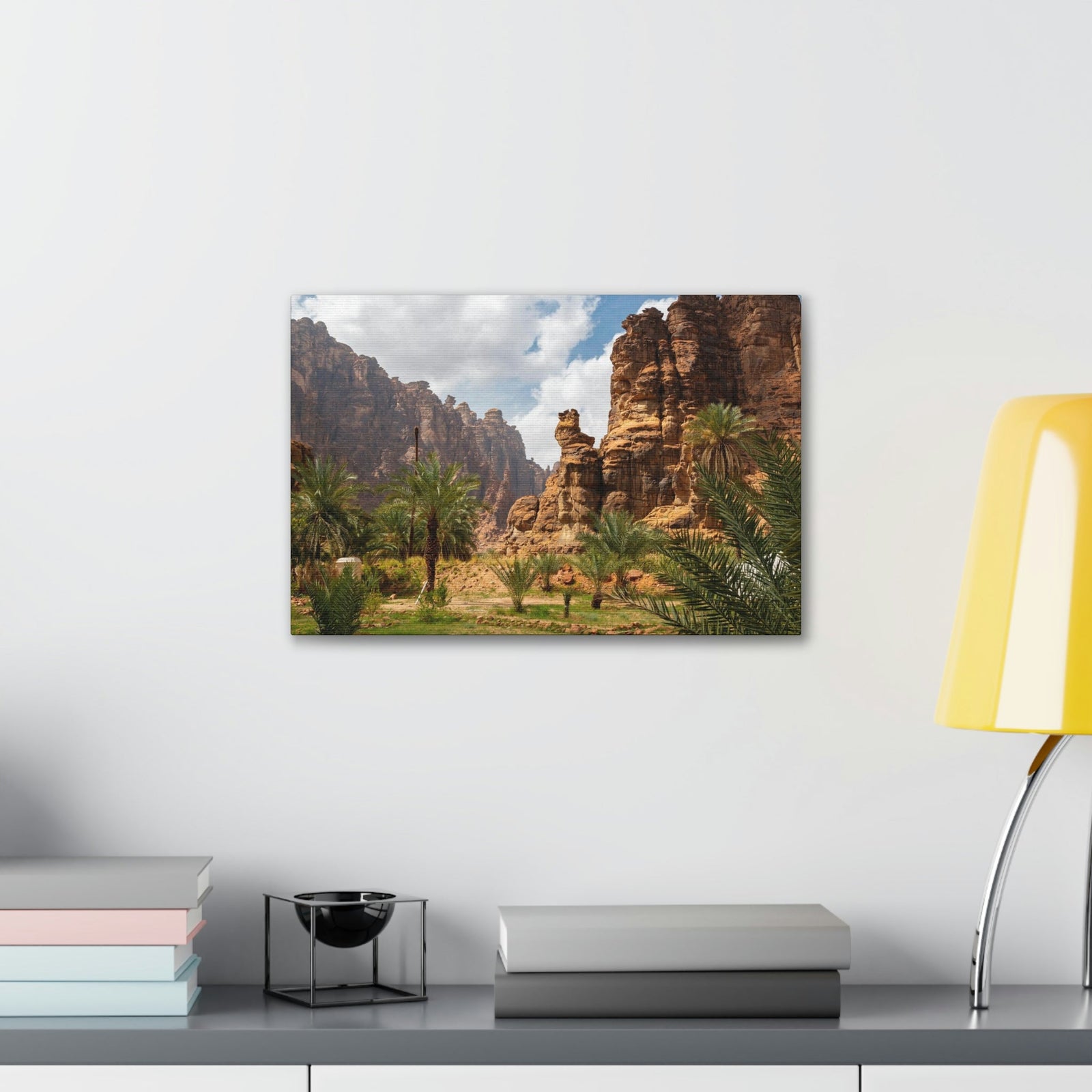 Incredible Valley View Scene Beautiful Breathtaking and Astonishing Beauty Nature Scene Big Rocks and Trees Wall Art Ready to Hang Unframed-Express Your Love Gifts