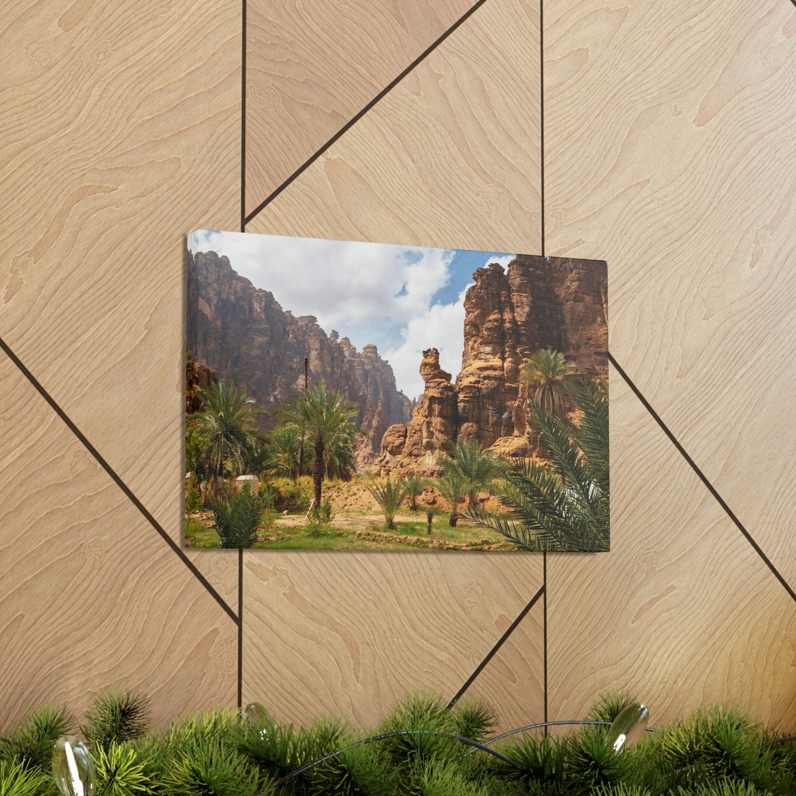 Incredible Valley View Scene Beautiful Breathtaking and Astonishing Beauty Nature Scene Big Rocks and Trees Wall Art Ready to Hang Unframed-Express Your Love Gifts