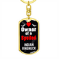 Indian Ringneck Bird Keychain Stainless Steel or 18k Gold Dog Tag Keyring-Express Your Love Gifts