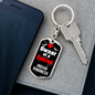 Indian Ringneck Bird Keychain Stainless Steel or 18k Gold Dog Tag Keyring-Express Your Love Gifts