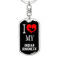 Indian Ringneck Bird Lover Keyring Keychain Stainless Steel or 18k Gold-Express Your Love Gifts